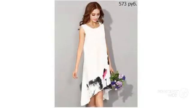 Одежда с AliExpress. Красивое летнее платье-сарафан. смотреть онлайн