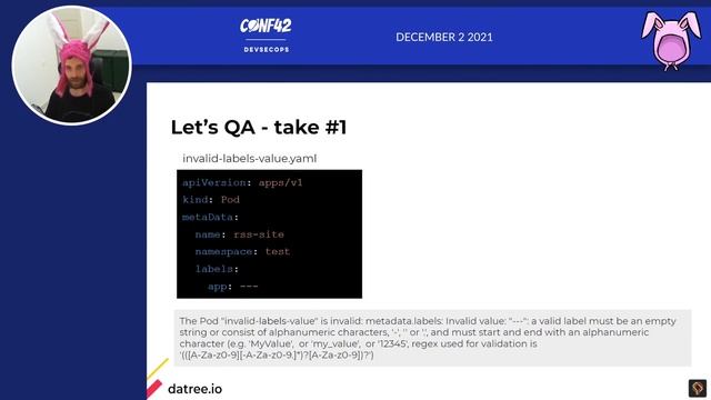 A Deep Dive Into Kubernetes Schema Validation | Eyar Zilberman | Conf42 DevSecOps 2021 смотреть онлайн