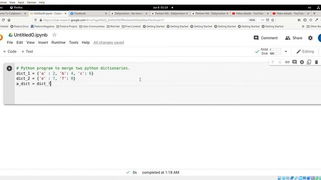 Python program to merge two python dictionaries смотреть онлайн