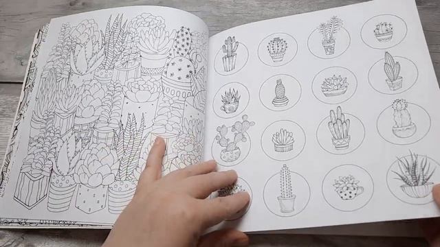 CACTUS PARTY для любителей зеленых кактусов ? ОБЗОР РАСКРАСКИ АНТИСТРЕСС ЛИСТАЕМ ВМЕСТЕ смотреть онлайн