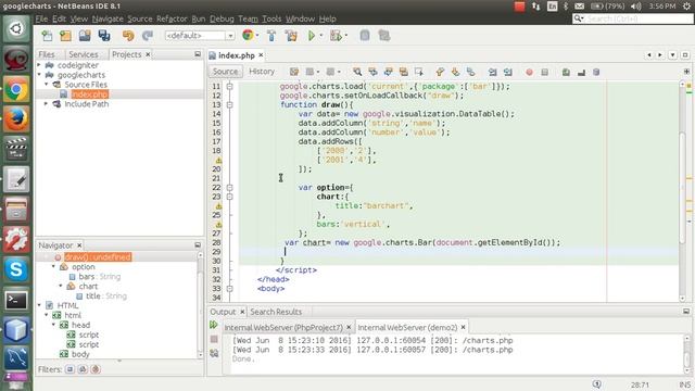 How to create a google chart with api (json format) data as input смотреть онлайн