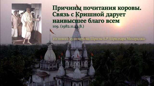 109. Причины почитания коровы. Связь с Кришной дарует наивысшее благо всем
