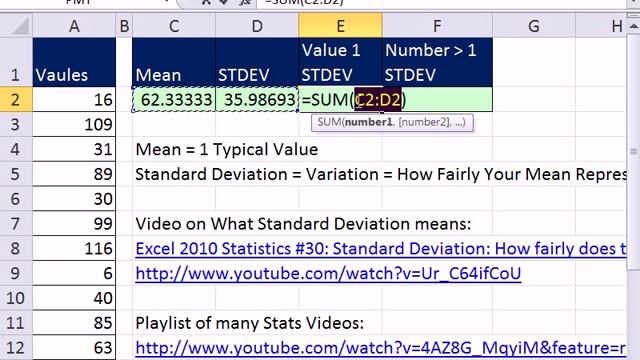 Excel Magic Trick 841: One Standard Deviation Above Mean, Count & Conditional Format Values смотреть онлайн