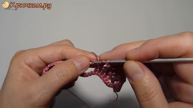 Кружевная обвязка края Crochet border КАЙМА КРЮЧКОМ #8 смотреть онлайн