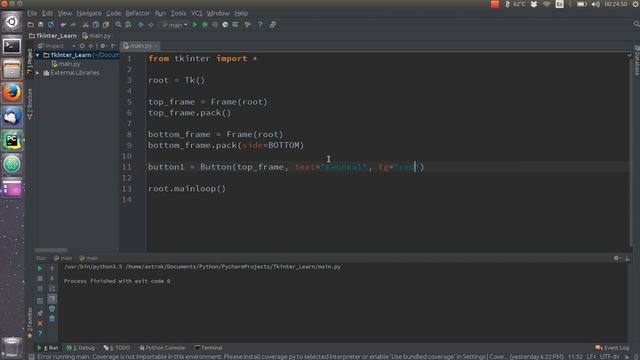 Библиотека Tkinter - 2 - Организания главного окна смотреть онлайн