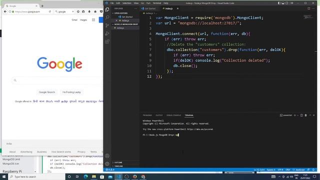 Node js MongoDB Drop смотреть онлайн