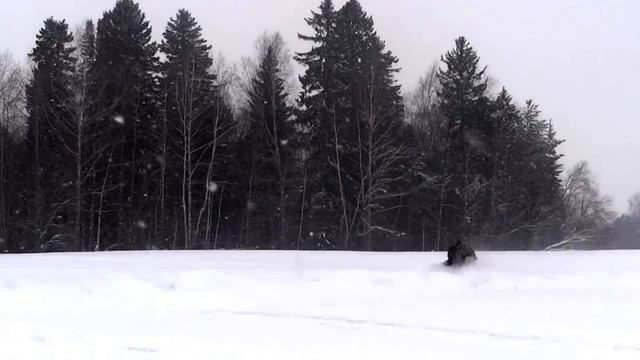 Jump on a snowmobile ( прыжок на снегоходе ) смотреть онлайн