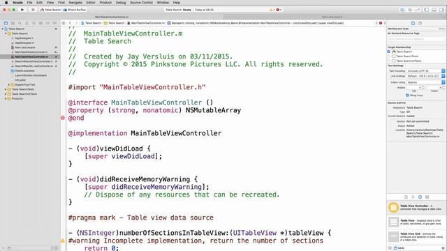 Table Search in iOS 9 - Part 1: Building a UITableView смотреть онлайн