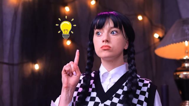 Как стать Уэнсдей? Уэнсдей и Енид поменялись местами челлендж! смотреть онлайн