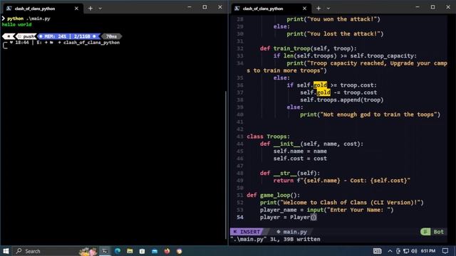 Clash of Clans CLI Version with Python - Command Your Army in Terminal! | dipayancodes смотреть онлайн