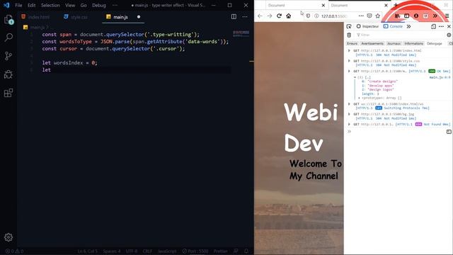 [Arabic] Typewriter effect with vanilla JavaScript смотреть онлайн