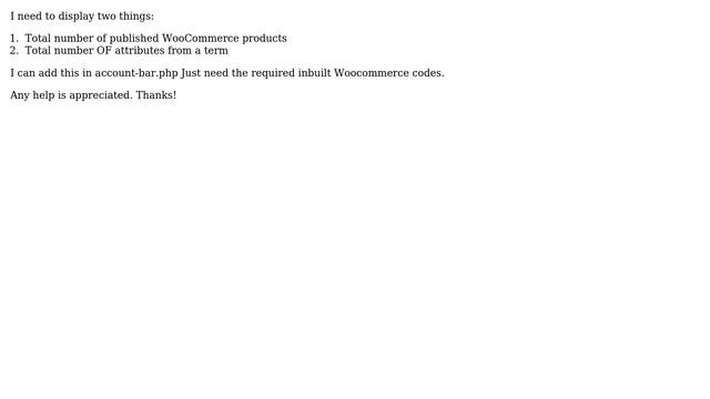 Wordpress: WooCommerce product and terms count смотреть онлайн