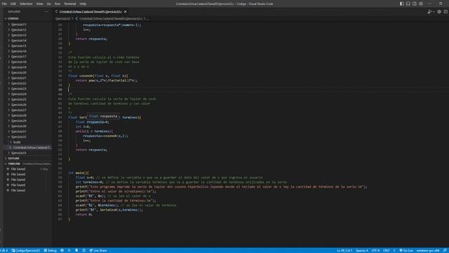 Cristobal Ochoa Cadavid Tarea05 Ejercicio32 c Codigo Visual Studio Code 2023 03 21 21 42 05 смотреть онлайн