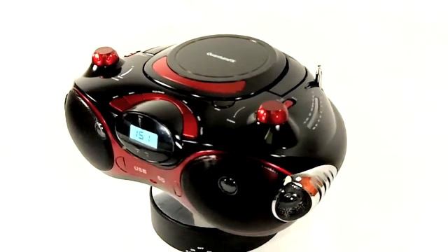 QUANTUMFX J30U PORTABLE AM FM CD MP3 USB SD AUX INPUT BOOMBOX RADIO RED смотреть онлайн