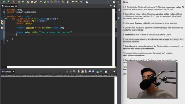 Circle Program in Java - Circumference and Area смотреть онлайн