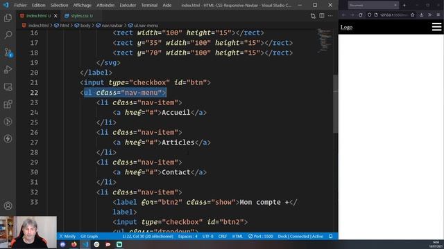 On crée une barre de navigation sans javascript et sans framework смотреть онлайн