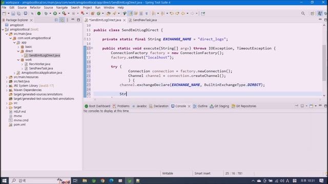 Spring Boot RabbitMQ AMQP Exchange, Direct, Routing, Topic смотреть онлайн