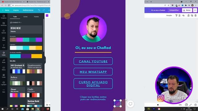 [GRÁTIS] Como Colocar Links na BIO INSTAGRAM usando CANVA - Linktree Instagram Grátis смотреть онлайн