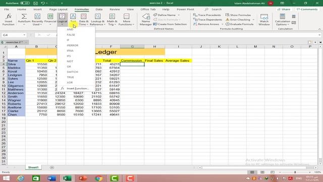 شرح قائمة formulas على الاكسيل : الدرس #13: Formulas on Excel [المستوي الأول] смотреть онлайн