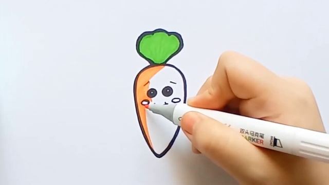 How to draw a carrot ? for kids| как нарисовать морковку?для детей смотреть онлайн