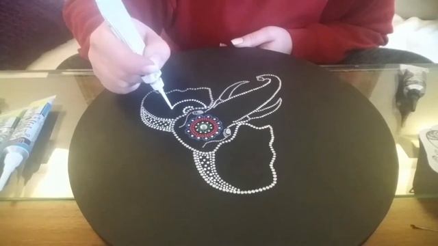 Картина "Индийский слон" точечной росписью. "Indian Elephant" spot painting смотреть онлайн