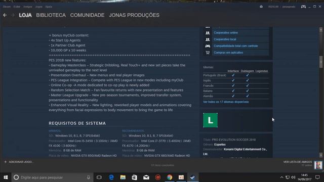 COMO BAIXAR e INSTALAR A DEMO DO PES 2018 PC OFICIAL смотреть онлайн