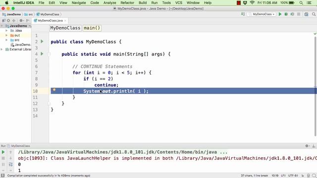 Java CONTINUE Statements with example. Java Tutorial and Basics #5.6 смотреть онлайн