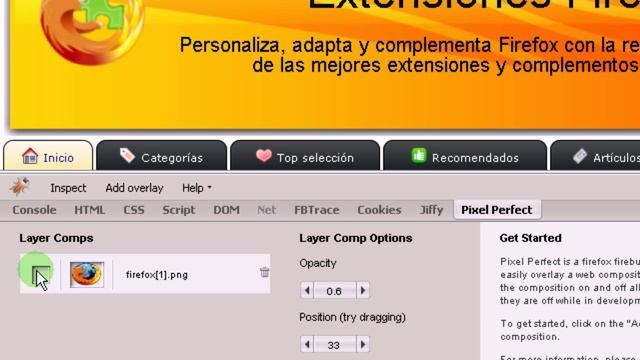 Extensiones Firefox - Pixel Perfect смотреть онлайн