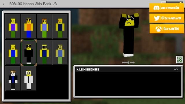 Skin Pack do Roblox Noobs V1 no MCPE - Minecraft Pocket Edition смотреть онлайн