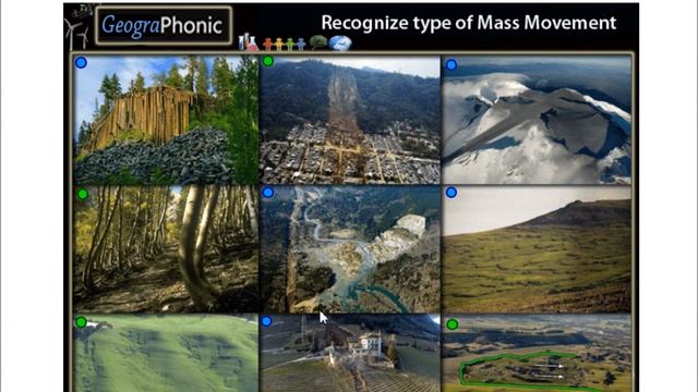 Types of Mass Movements , landslide, mudslide, rockslide, soil creep, lahar, geology game смотреть онлайн