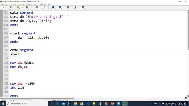 String Input | String Output in 8086 Microprocessor with examples смотреть онлайн