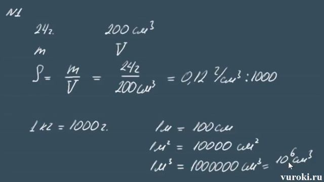 ПЛОТНОСТЬ ВЕЩЕСТВА 7 класс Перышкин физика ЗАДАЧИ смотреть онлайн