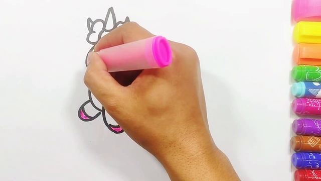 How to draw a Unicorn for kids | Как нарисовать единорога для детей | Cara menggambar Unicorn смотреть онлайн