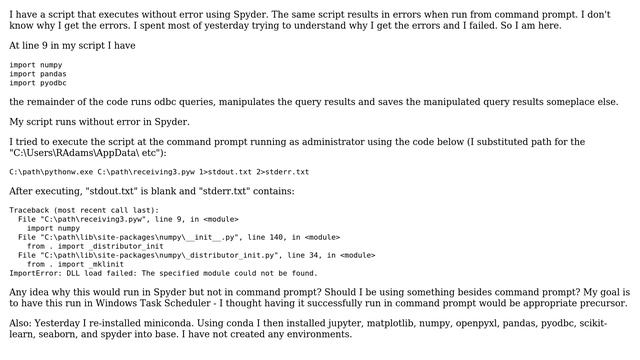 Python script runs in Spyder but not in Command Line (2 Solutions!!) смотреть онлайн
