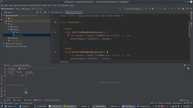 Тема 2.4. JUnit тесты в Java. Как присылать домашнее задание по теме 2 смотреть онлайн