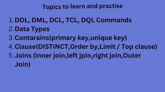 Road Map to become Sql Developer смотреть онлайн