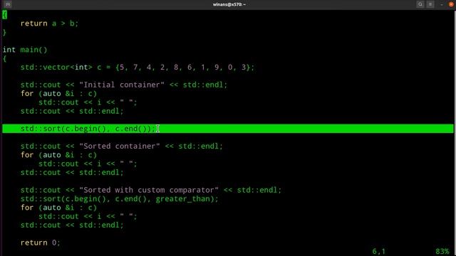 C++ std::sort() and Comparators смотреть онлайн