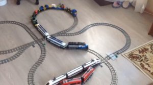 Лего длинный  поезд, long lego train.