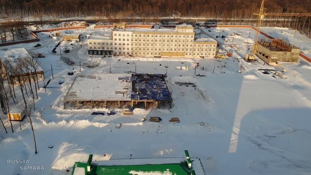 -28°С / строительство комплекса зданий ГИБДД / Кировский район / город Самара / фев. 2021 г / Russi