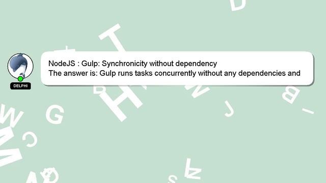 NodeJS : Gulp: Synchronicity without dependency смотреть онлайн
