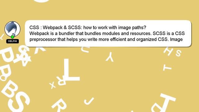 CSS : Webpack & SCSS: how to work with image paths? смотреть онлайн