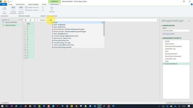 Excel - Pivot - Datenmodell mit Zeitintelligenz - Kalendertabelle mit Power Query erzeugen - Teil 2 смотреть онлайн