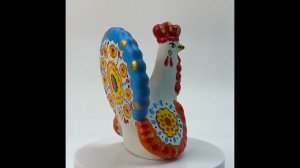 Индюк Дымковский, вариант раскраски