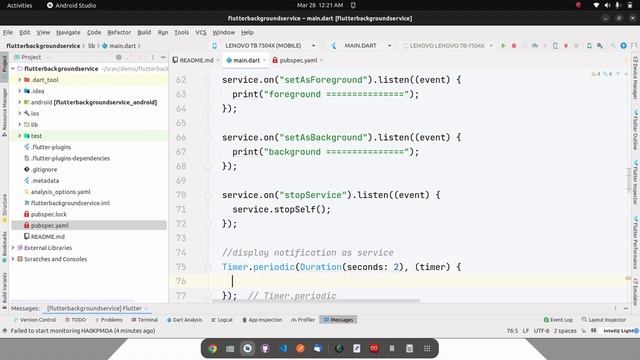 Flutter Tutorial l| Background Fetch || Run code in the background Android & iOS смотреть онлайн