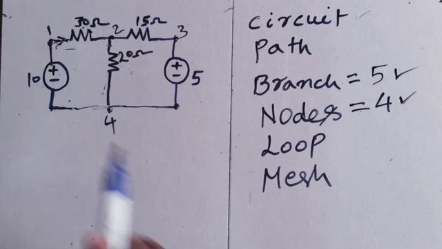 Circuit,Path, Branch, Node, Loop, and Mesh concepts in Telugu - electronics network theory in Telug смотреть онлайн