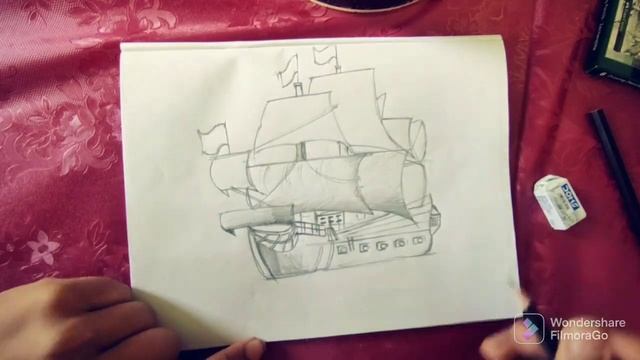 "ANCIENT SHIP" Pencil sketch by SHIBAJYOTI RAY смотреть онлайн