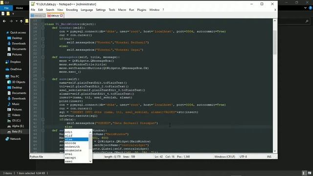 Program Data Siswa Baru Python - GUI - PyQt5 - PyMySQL - XAMPP смотреть онлайн