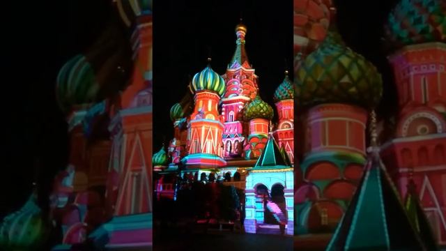 Собор Василия Блаженного (подсветка) смотреть онлайн