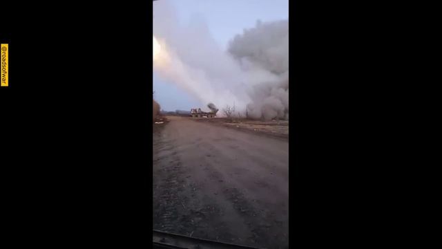 Работа РСЗО Изюмский фронт. смотреть онлайн