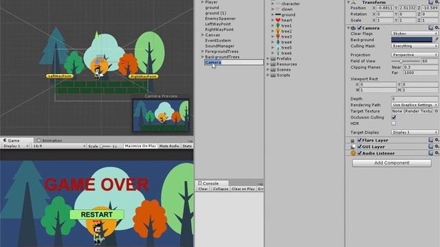How to make a parallax background effect in Unity 2D platformer game | Very simple Unity 2D tutoria смотреть онлайн